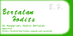 bertalan hodits business card